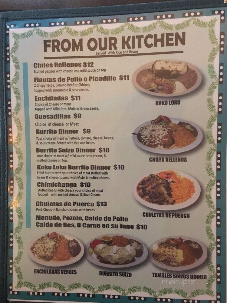 Mely's Mexican Cuisine - Tinley Park, IL menu_pic