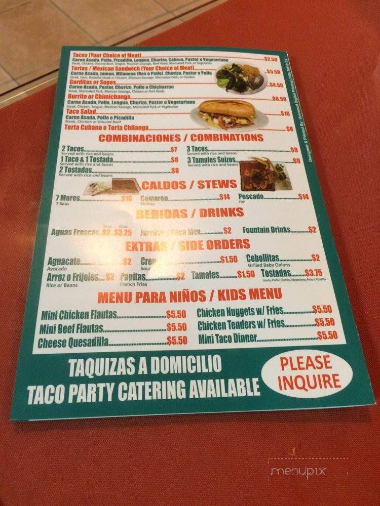Mely's Mexican Cuisine - Tinley Park, IL menu_pic
