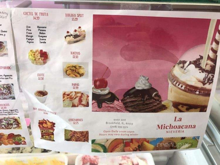 La Michoacana - Brookfield, IL menu_pic