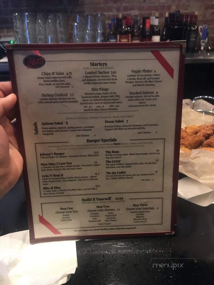 Johnny's Blitz Bar & Grill - Westmont, IL menu_pic