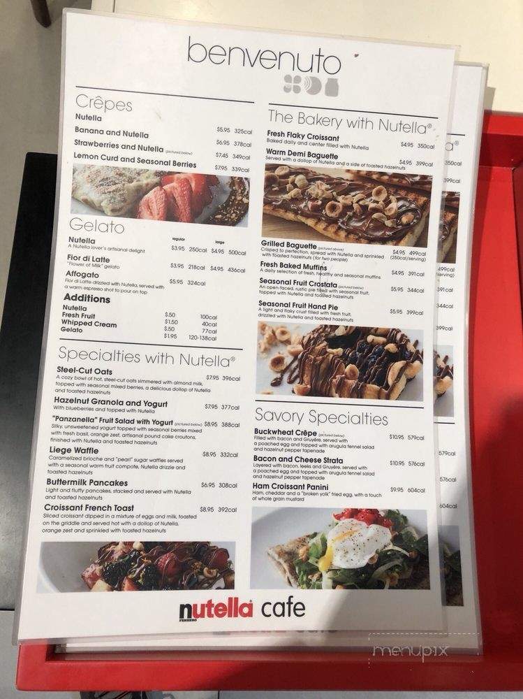Nutella Cafe - Chicago, IL menu_pic