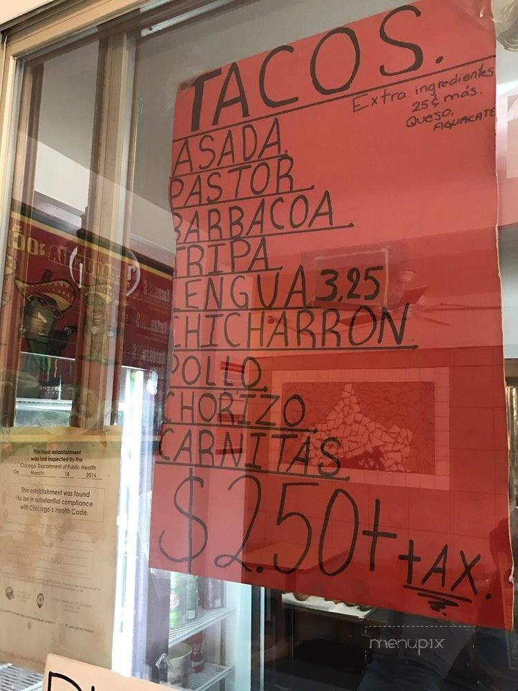 Taqueria Ochoas - Chicago, IL menu_pic