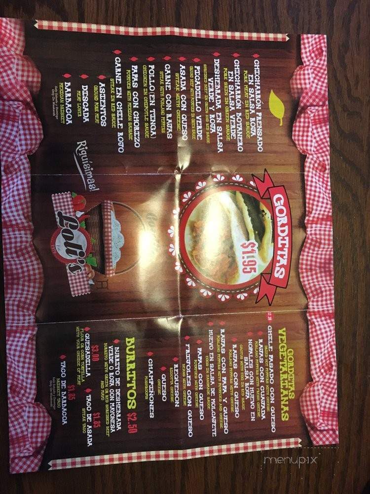 Gorditas Loli's - Chicago, IL menu_pic