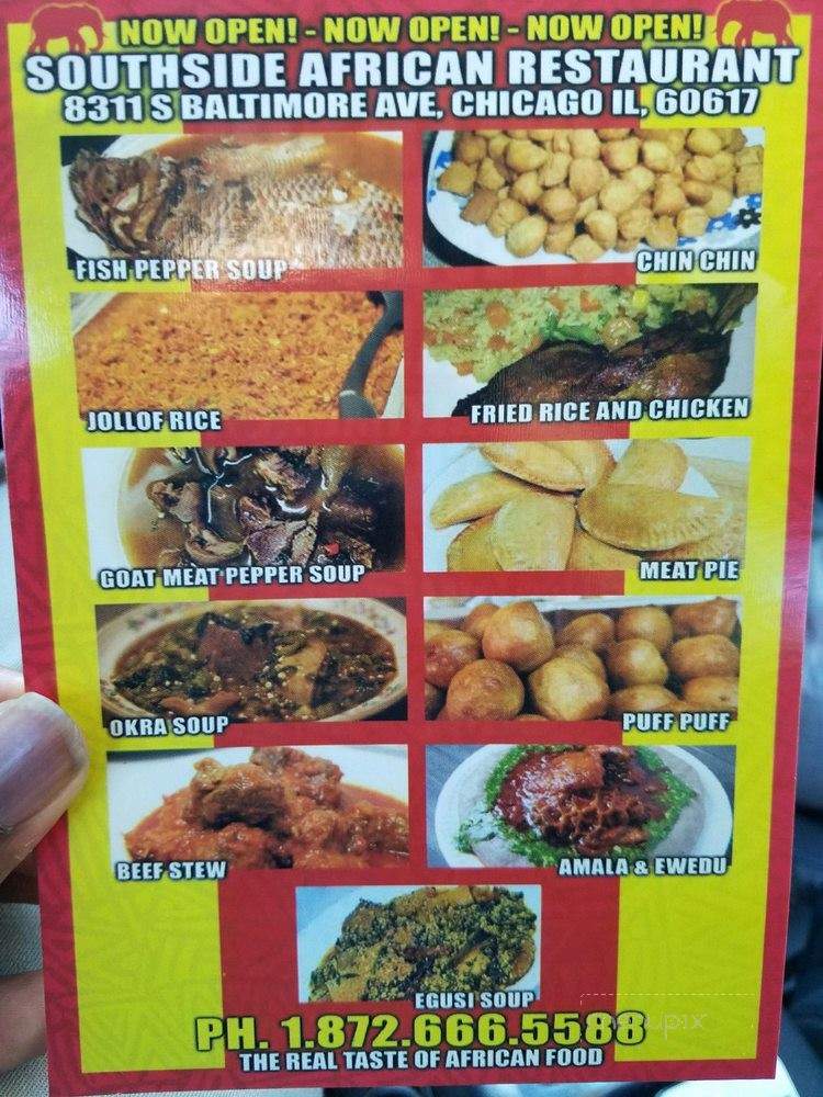 Southside African Restaurant - Chicago, IL menu_pic