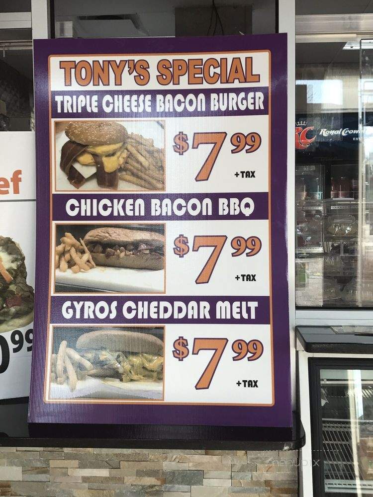 Tony's Original Steak & Gyros - Chicago, IL menu_pic