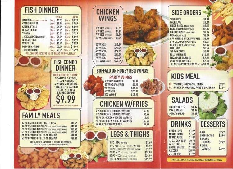 J&J fish & chicken - Chicago, IL menu_pic