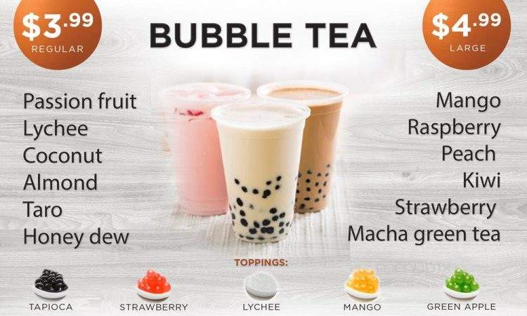 Shukr Bubble Tea and Cafe - Chicago, IL menu_pic
