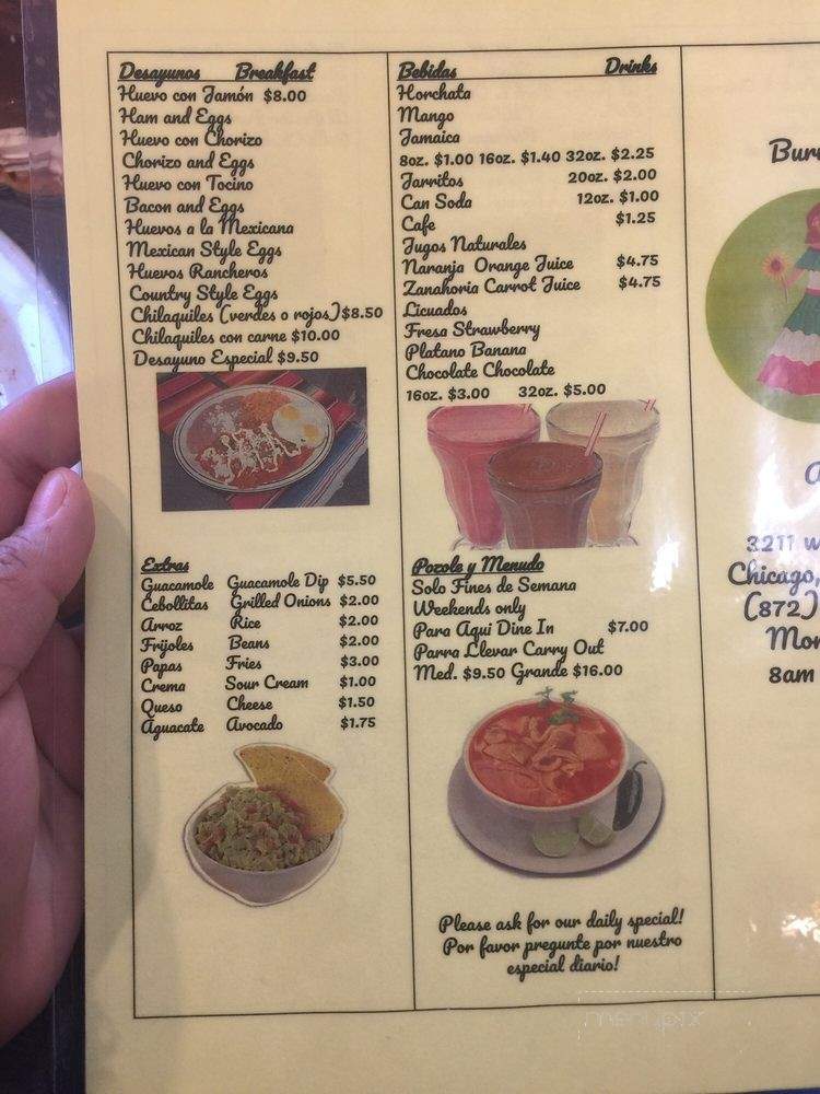Burritos Aida - Chicago, IL menu_pic