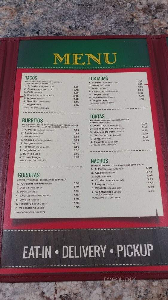 Chavez Mexican Restaurant - Chicago, IL menu_pic