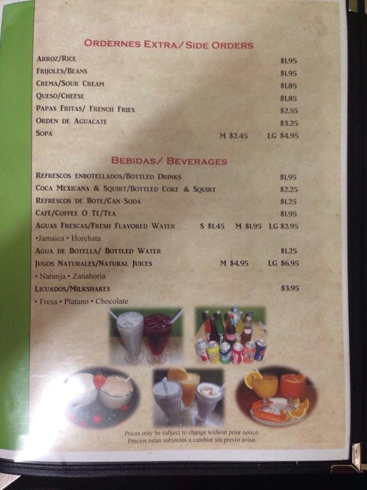 Enchiladas Lupita Restaurant - Chicago, IL menu_pic