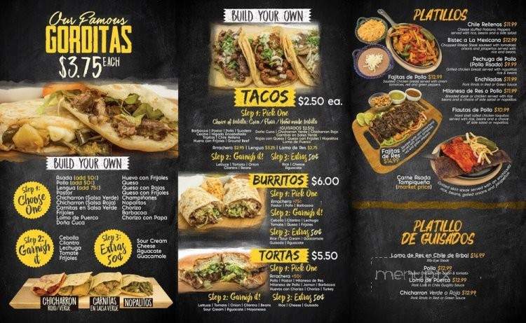 Gorditas Aguascalientes - Chicago, IL menu_pic