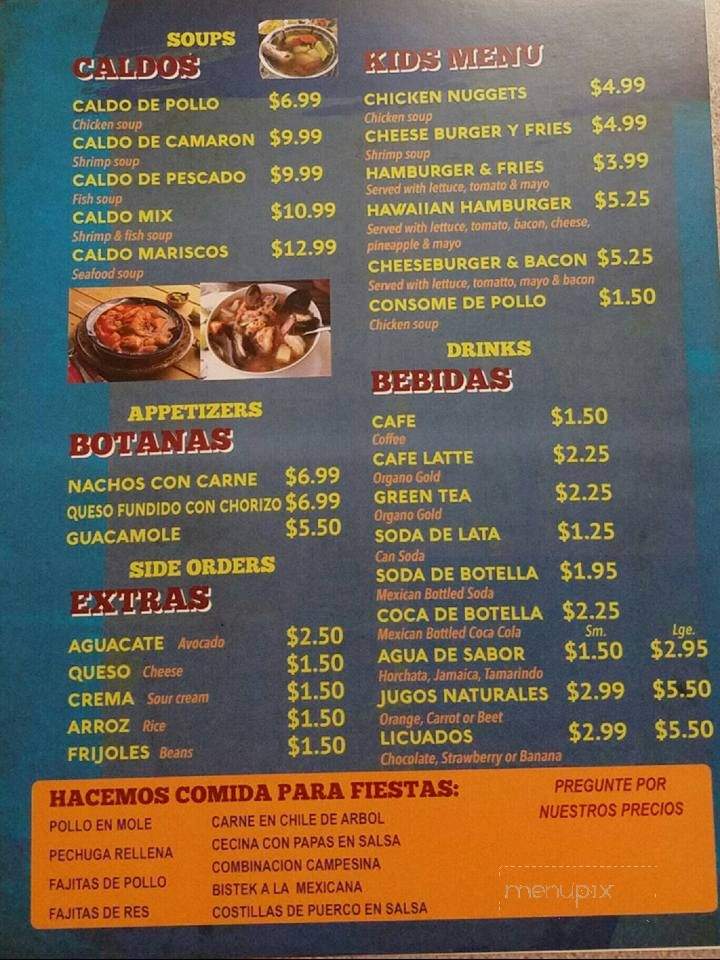 Las Tres Costenitas Restaurant - Chicago, IL menu_pic