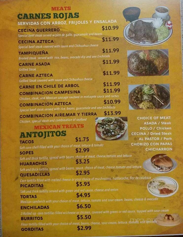 Las Tres Costenitas Restaurant - Chicago, IL menu_pic