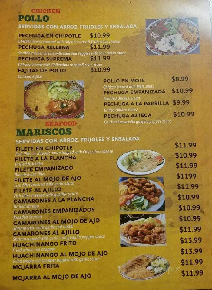 Las Tres Costenitas Restaurant - Chicago, IL menu_pic