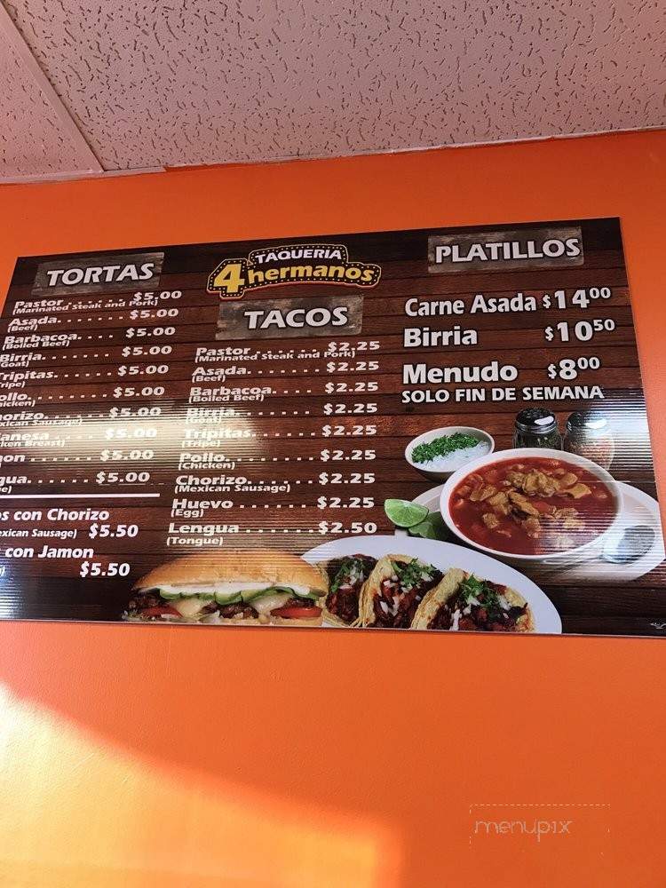 Taqueria 4 Hermanos - Chicago, IL menu_pic