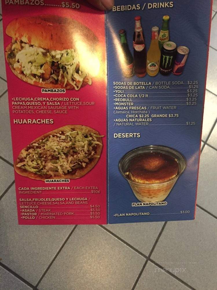 Tacos El Tio - Chicago, IL menu_pic