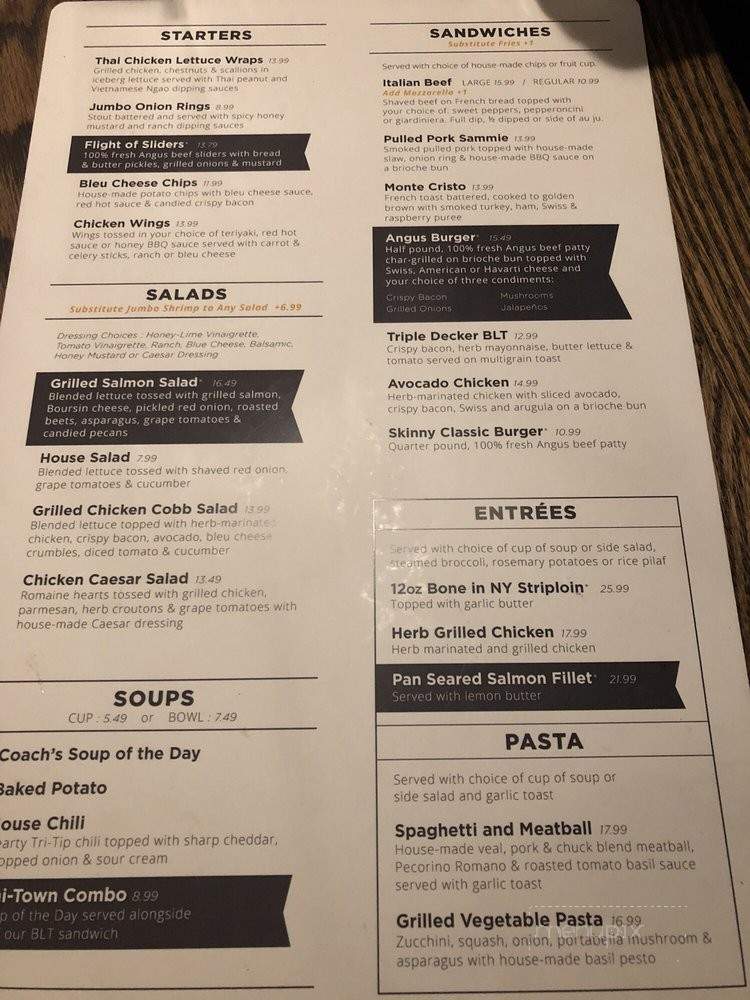 White Sox Grill - Chicago, IL menu_pic