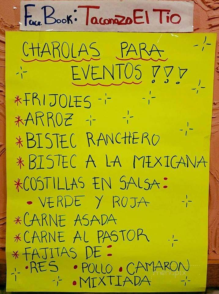 Taconazo El Tio - Chicago, IL menu_pic