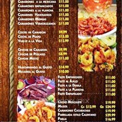 El Calentano - Cicero, IL menu_pic