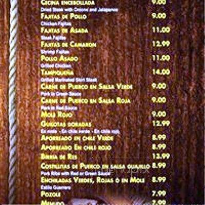 El Calentano - Cicero, IL menu_pic