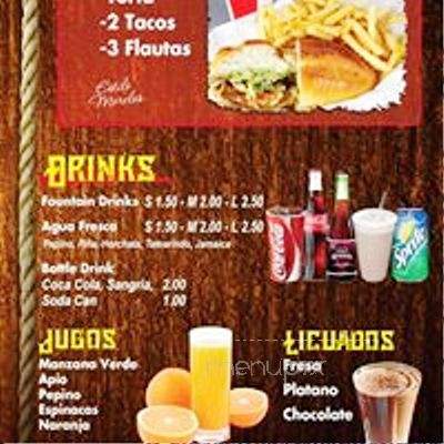El Calentano - Cicero, IL menu_pic