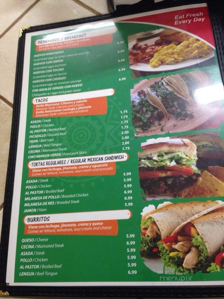 La Esquinita de Oro - Rockford, IL menu_pic