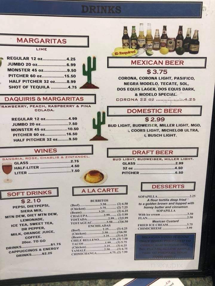 Rancho Nuevo - Canton, IL menu_pic