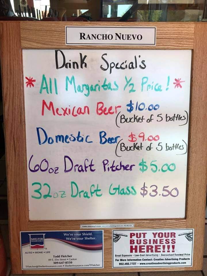 Rancho Nuevo - Canton, IL menu_pic