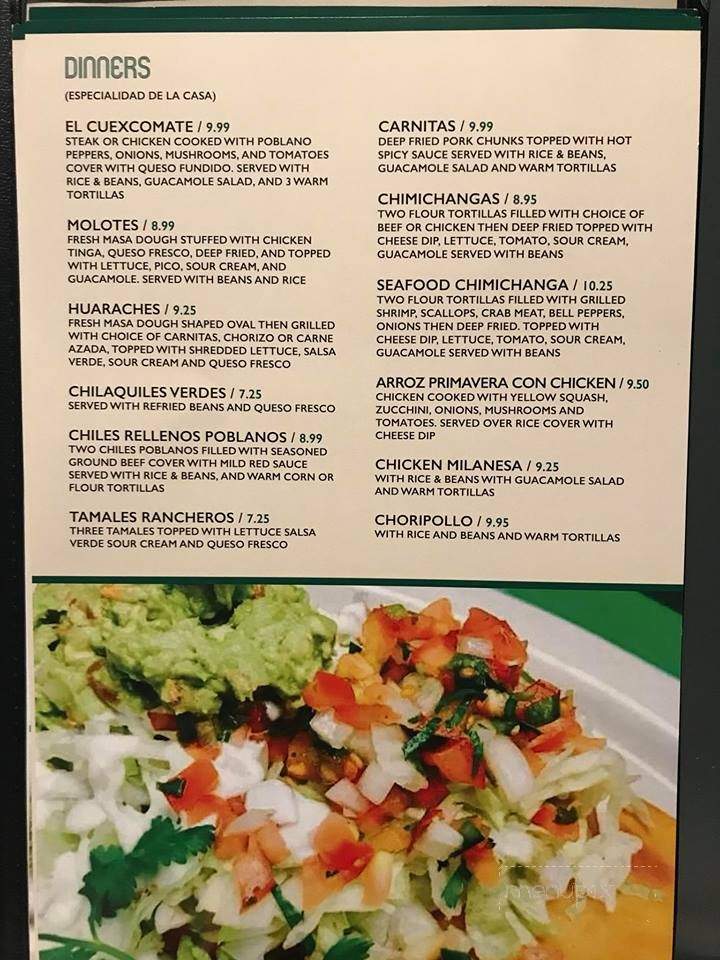 Cinco De Mayo Mexican Restaurant - Clinton, IL menu_pic