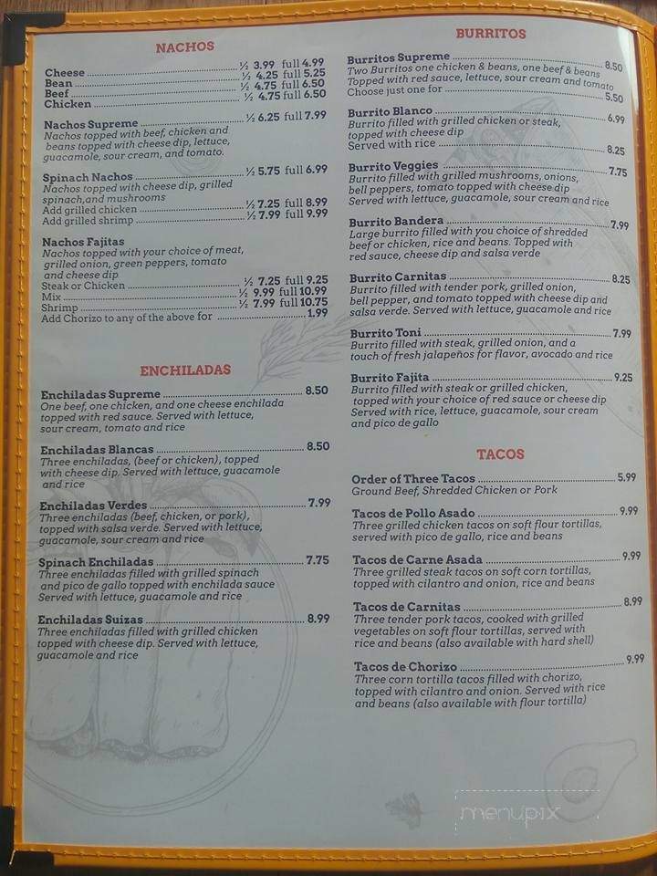 Sol Mexican Restaurant - Carrollton, IL menu_pic
