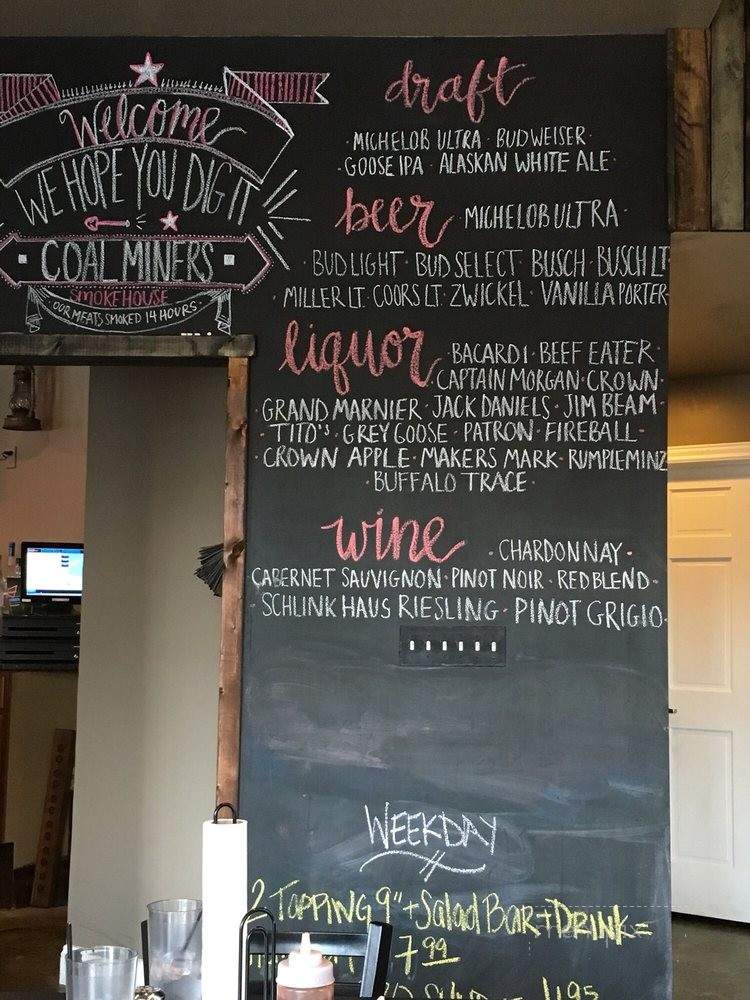 Coal Miners - Glen Carbon, IL menu_pic