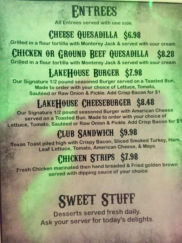 Lake House Bar & Grill - Maryville, IL menu_pic