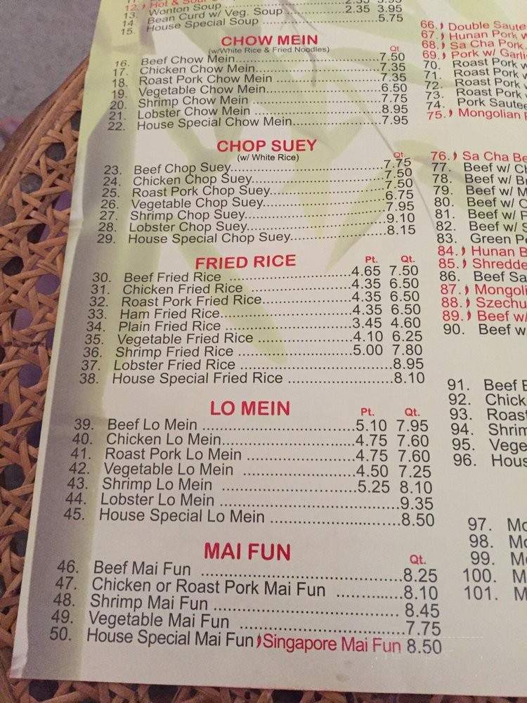 Panda Chinese Restaurant - White Hall, IL menu_pic