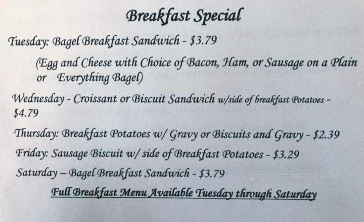 The Bakery Nook - Nashville, IL menu_pic