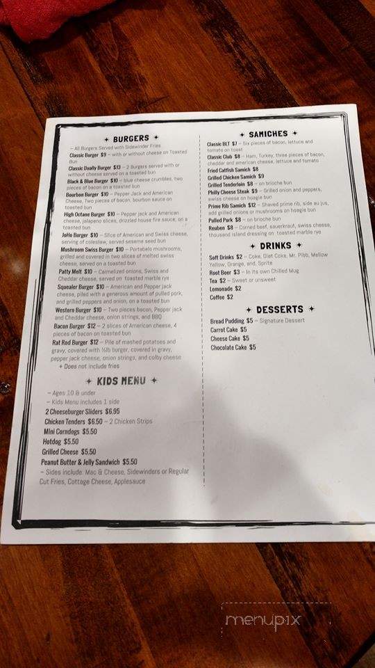 HV's Food and Spirits - Olney, IL menu_pic