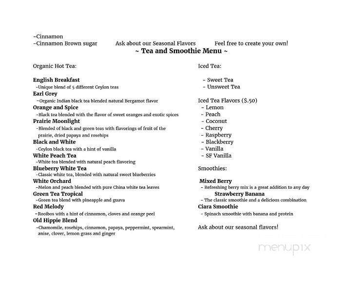 JC Fresh Start Cafe - Robinson, IL menu_pic