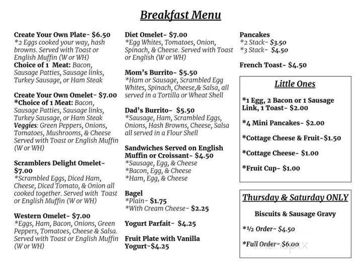JC Fresh Start Cafe - Robinson, IL menu_pic