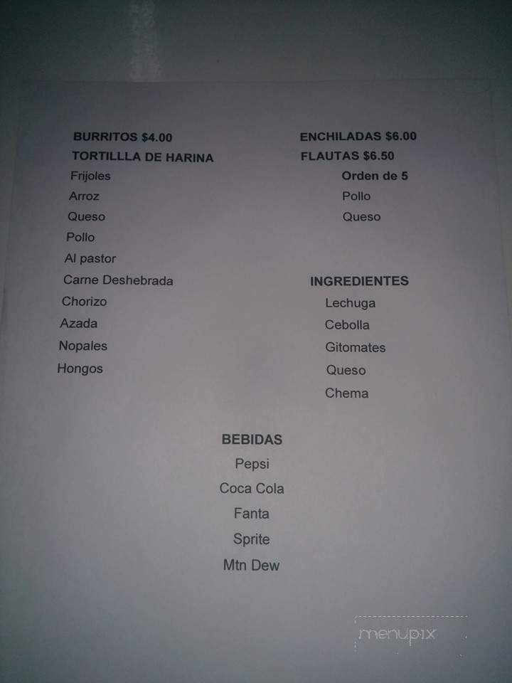 El Gallito - Beardstown, IL menu_pic