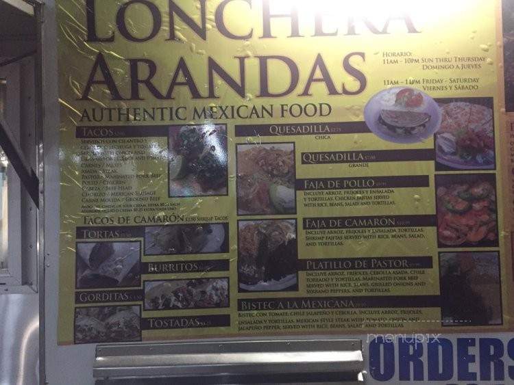 Lonchera Arandas - Beardstown, IL menu_pic