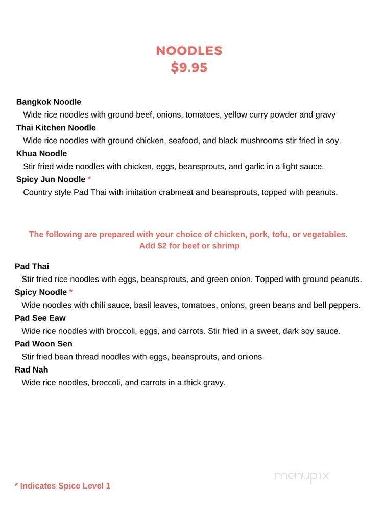 Thai Kitchen - Florissant, MO menu_pic