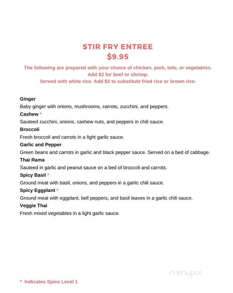 Thai Kitchen - Florissant, MO menu_pic