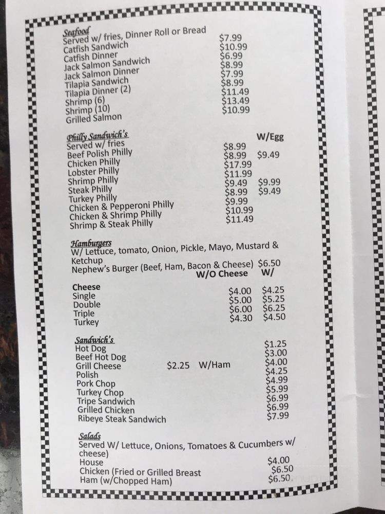 Nephew's Grille - Saint Louis, MO menu_pic