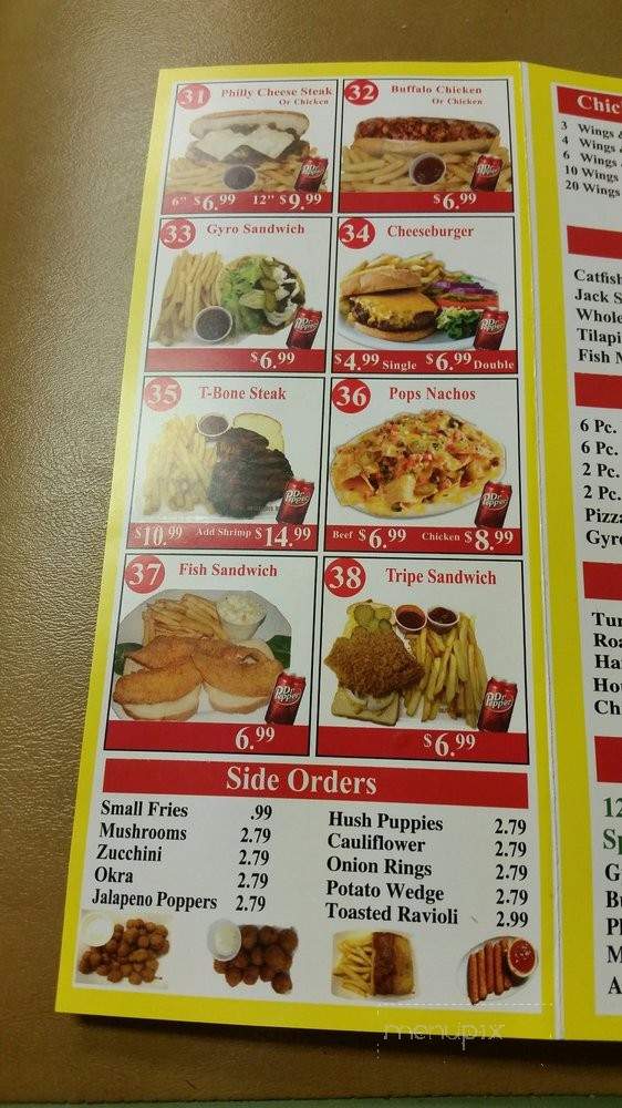 Menu Of Pop S Kitchen In St Louis Mo 63114