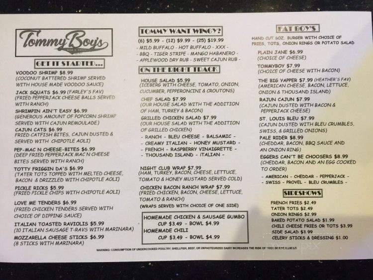 Austin's Ale House - Wentzville, MO menu_pic