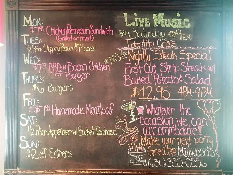 Millwoods Sports Bar and Grill - Wentzville, MO menu_pic