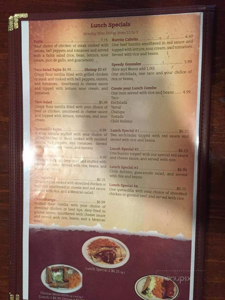 El Cabrito Mexican Restaurant - Dexter, MO menu_pic