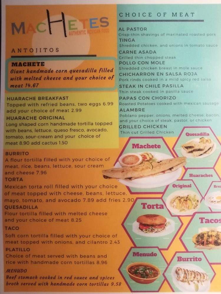 Machetes - Independence, MO menu_pic