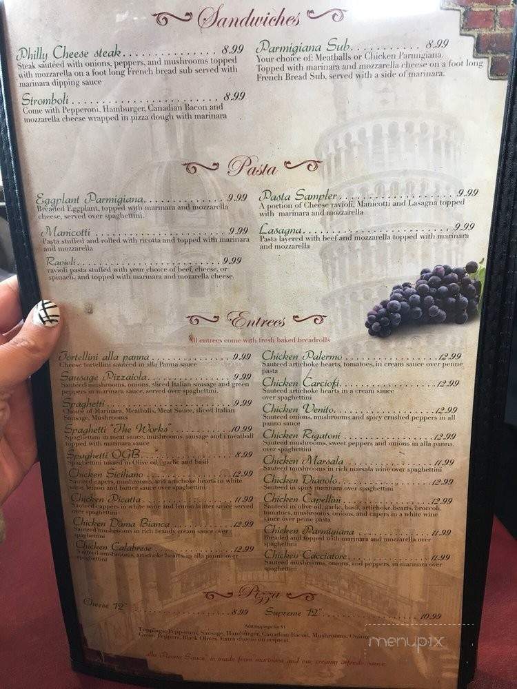 Primavera Italian Restaurant - Saint Joseph, MO menu_pic