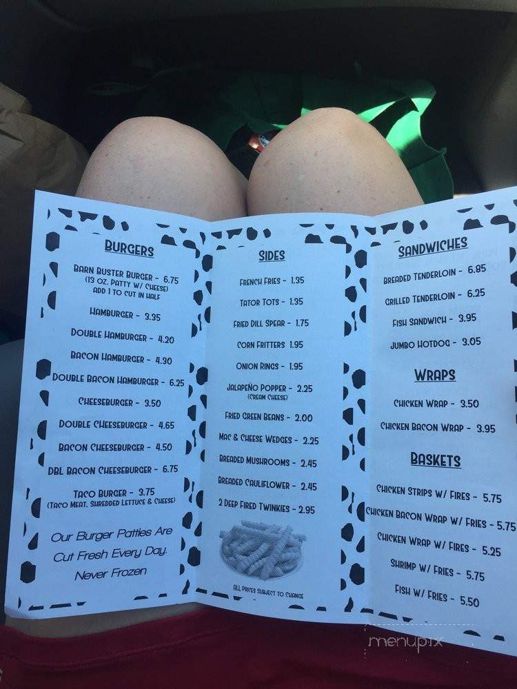 On The Moo-ve Burger Barn - Osceola, MO menu_pic