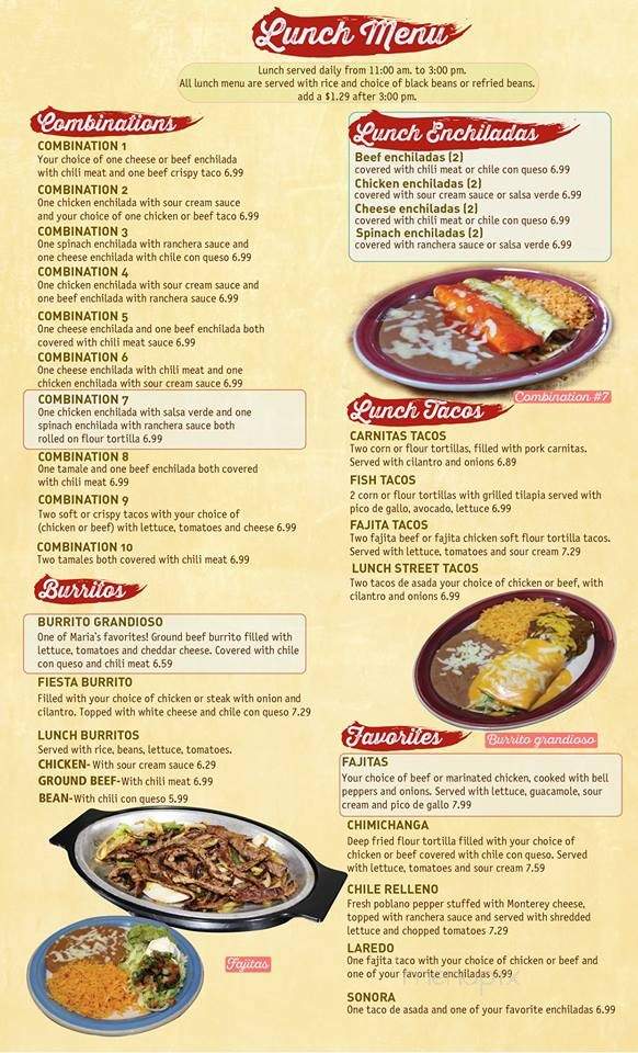 Maria's Mexican Restaurant - Neosho, MO menu_pic